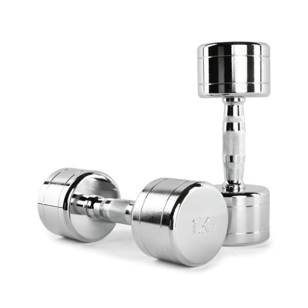 TUFF Fit Chrome Dumbbells 1KG–10KG – Commercial Series