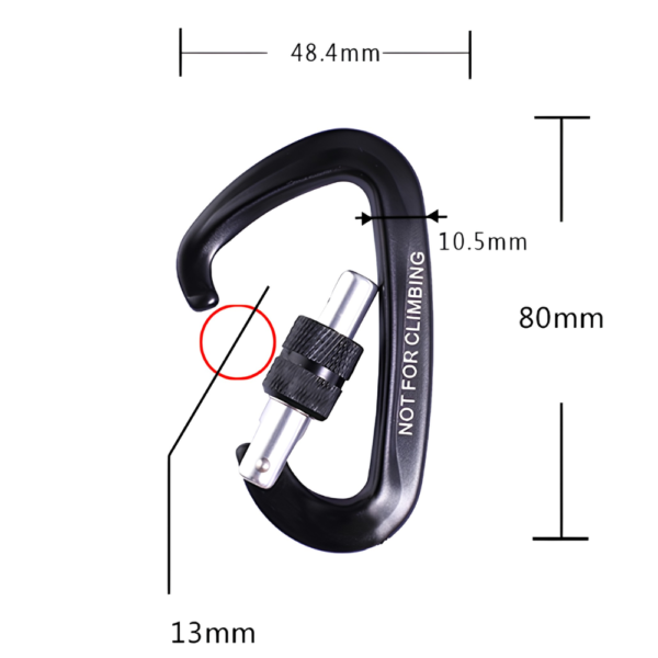 tuff-fit-80mm-screw-lock-carabiner-sri-lanka.jpg TUFF Fit Compact Screw-Lock Gym Carabiner